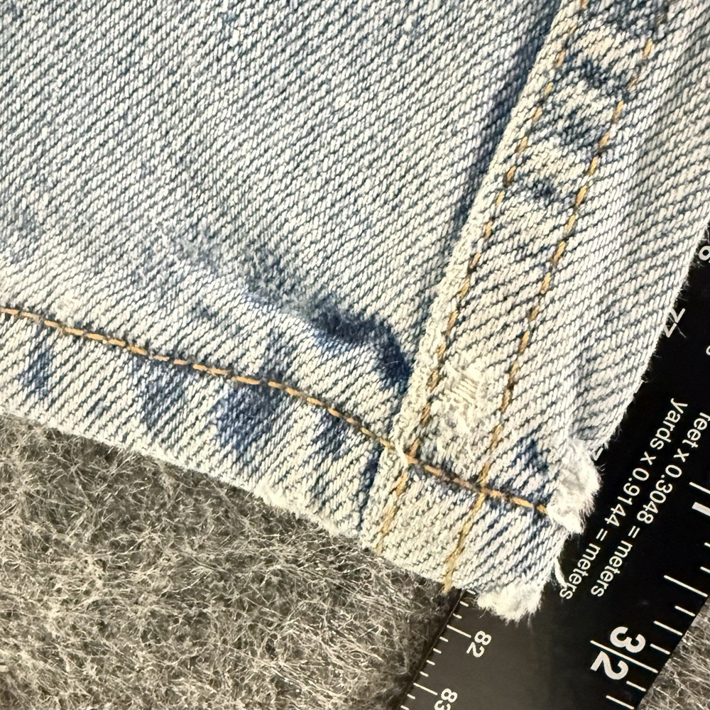 Levis 505 Mens 32x32 Regular Fit Straight Leg Light Wash Blue Denim Jeans Y2K 07 - Picture 8 of 8
